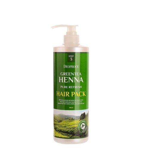 Маска для волос с зеленым чаем и хной deoproce greentea HENNA 1000мл