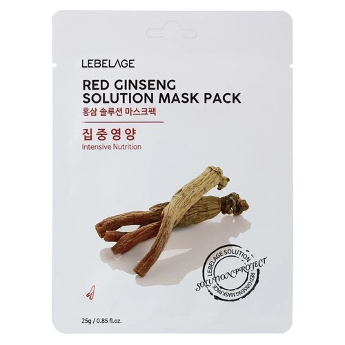 Маска тканевая lebelage RED ginseng solution MASK
