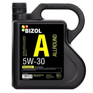 Масло моторное BIZOL Allround 5W-30 SP/SN Plus GF-6A, НС-синтетическое, 4 л