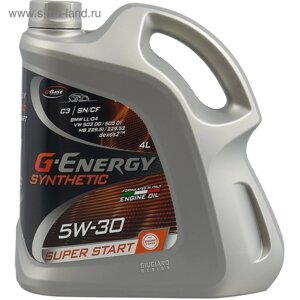 Масло моторное Газпромнефть, 5W-30, "G-Energy", Synthetic Super Start , 4 л