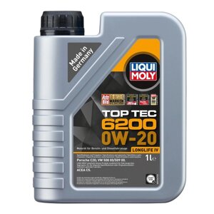 Масло моторное LiquiMoly Top Tec 6200 0W-20 C5, НС-синтетическое, 1 л