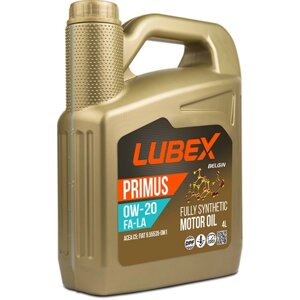 Масло моторное LUBEX PRIMUS FA-LA 0W-20, синтетическое, 4 л