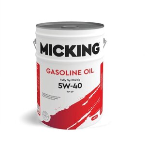 Масло моторное Micking Gasoline Oil MG1, 5W-40 SP, синтетическое, 20 л
