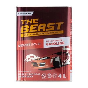 Масло моторное THE BEAST DEXOS 1 5W-30, синтетическое, 4 л