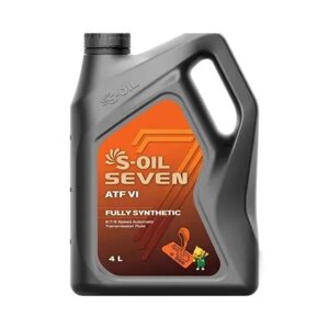 Масло трансмиссионное S-OIL ATF VI, синтетическое, 4 л