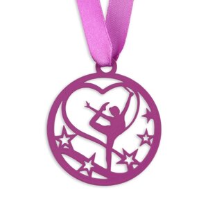 Медаль тематическая «Гимнастика», 6 см. с лентой