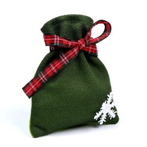 Мешок для подарков «Снежинка», 16 13 см, цвета МИКС