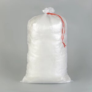 Мешок полипропиленовый, 50 90 см, на 50 кг, прозрачный, с завязками