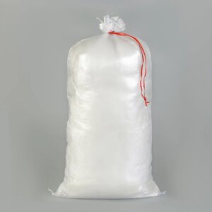 Мешок полипропиленовый, 55 95 см, на 50 кг, прозрачный, с завязками