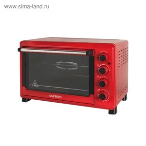 Мини-печь Oursson OV4225/RD, 2000 Вт, 42 л, 12 режима, 100-230°С, конвекция, красная
