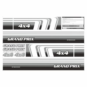 Молдинг универсальный "4х4 GRAND PRIX", серый, 200 х 16 х 0,1 см, комплект 2 шт