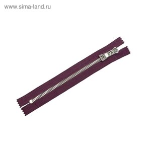 Молния для одежды №5СТ, неразъёмная, длина 18 см, цвет бордовыйво-фиолетовый