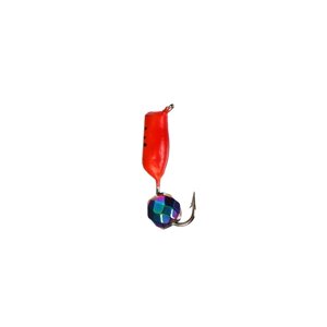 Мормышка Столбик с граненым шариком "Хамелеон"красный), вес 0.8 г, размер 2.5