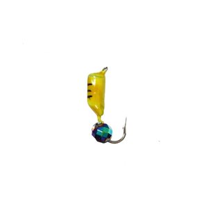 Мормышка Столбик с граненым шариком "Хамелеон"лимонный), вес 1.1 г, размер 3