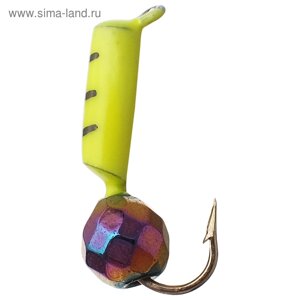 Мормышка "Столбик", вес 0.5 г, d=2 мм, с гран. шариком "Хамелеон"лимонный) 467