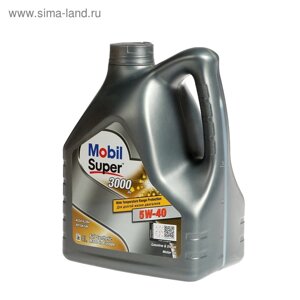 Моторное масло Mobil SUPER 3000 X1 5w-40, 4 л синтетика