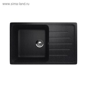 Мойка кухонная Ulgran U400-308, 750х495 мм, цвет чёрный