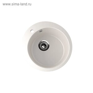 Мойка кухонная Ulgran U405-331, d=495 мм, цвет белый