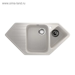 Мойка кухонная Ulgran U409-331, 970х500 мм, цвет белый