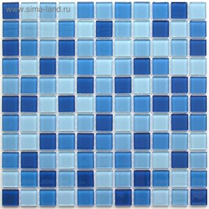 Мозаика стеклянная Bonaparte, Navy blue 300х300х4 мм