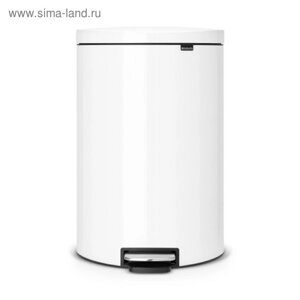 Мусорное ведро Brabantia FlatBack, с педалью, цвет белый, 40 л