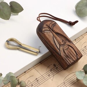 Музыкальный инструмент Варган, алтайский, средний в футляре "Алтаец"