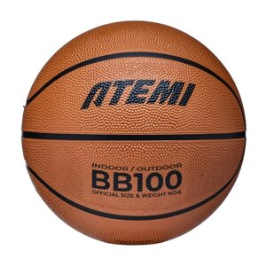 Мяч баскетбольный Atemi, размер 6, резина, 8 панелей, BB100N, окруж 72-74, клееный