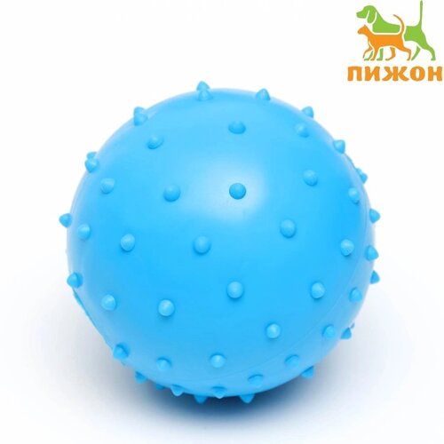 Мяч большой "Шипастый", TPR, 9,5 см, голубой