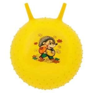 Мяч-прыгун с рожками «Счастливые улыбки», массажный, d=45 см, 350 г, МИКС