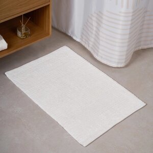 Мягкий коврик для ванной комнаты, 60х90 см, цвет белый
