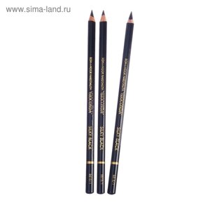 Набор 3 штуки карандаш цветной Koh-I-Noor GIOCONDA 8815 soft, черный (3502241)