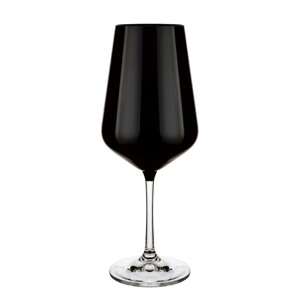 Набор бокалов для вина Crystalex «Сандра», 450 мл, 6 шт, цвет чёрный