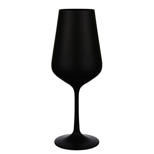 Набор бокалов для вина Crystalex «Сандра», 450 мл, 6 шт, цвет матовый чёрный