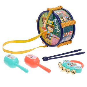 Набор детских музыкальных инструментов «Малышок», 6 предметов, цвета МИКС