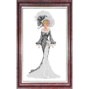 Набор для вышивки бисером «Дама в вечернем платье», 25х35 см