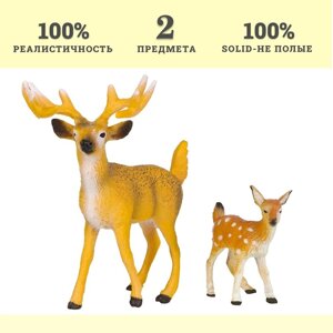Набор фигурок «Мир диких животных: семья оленей», 2 фигурки