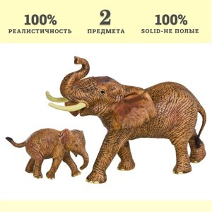 Набор фигурок «Мир диких животных: семья слонов», 2 фигурки