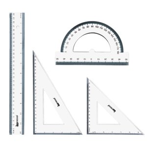 Набор геометрический, линейка 30см,2 угольника, транспортир