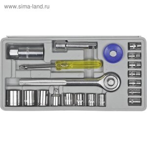 Набор инструментов DEXX 27602-H20, 20 предметов, 4-17 мм, 1/4", 3/8"