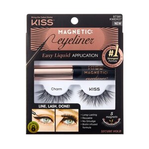 Набор магнитных накладных ресниц и подводки Kiss Charm Magnetic Eyeliner Kit