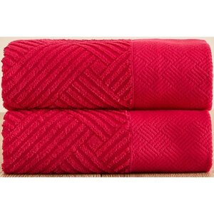 Набор махровых полотенец Floox «Венера», размер 50х90 см, 2 шт, цвет красный