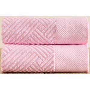 Набор махровых полотенец Floox «Венера», размер 50х90 см, 2 шт, цвет розовый