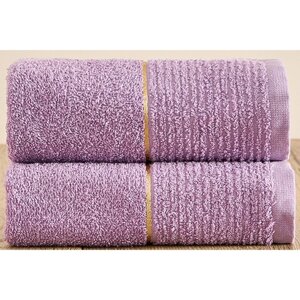 Набор махровых полотенец Floox «Злата», размер 50х80 см, 2 шт, цвет фиолетовый
