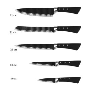 Набор ножей Lenardi, на подставке, 6 предметов