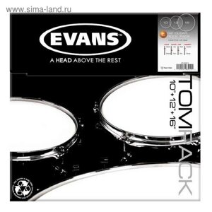 Набор пластика для том барабана Evans ETP-G2CLR-R G2 Clear Rock 10"12"16"
