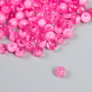 Набор пластиковых бусин "Астра" 6 мм, 20 гр (170+10шт), розовый