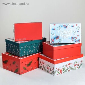 Набор подарочных коробок 6в1 «Стильный», 20 х 12,5 х 7,5 - 32,5 х 20 х 12,5 см