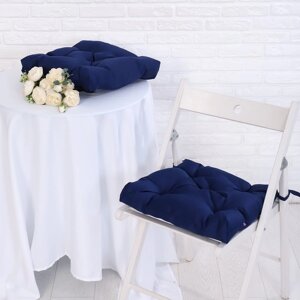 Набор подушек для стула непромокаемых, 40х40см 2 шт, цвет тёмно-синий, файберфлекс, грета 20%пэ