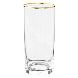 Набор стаканов для воды, декор «Отводка золото», 350 мл x 6 шт.