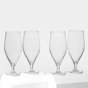 Набор стеклянных бокалов для пива «Время дегустаций. Пивной тюльпан», 620 мл, 4 шт